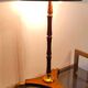 Lampe art déco moderniste 1950 bois et laiton signé France paris