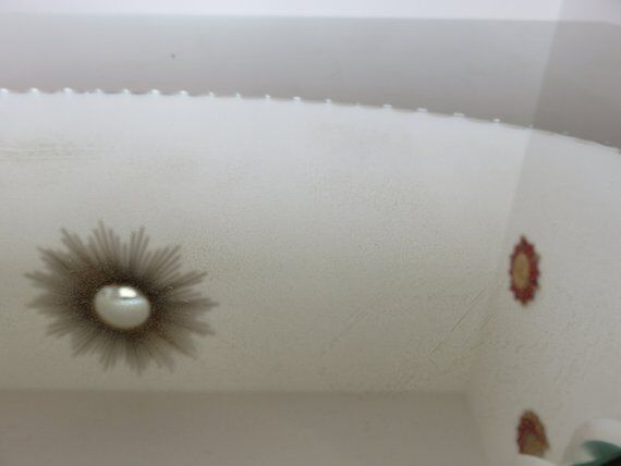 Beveled oval mirror 50s 60s 40x20cm