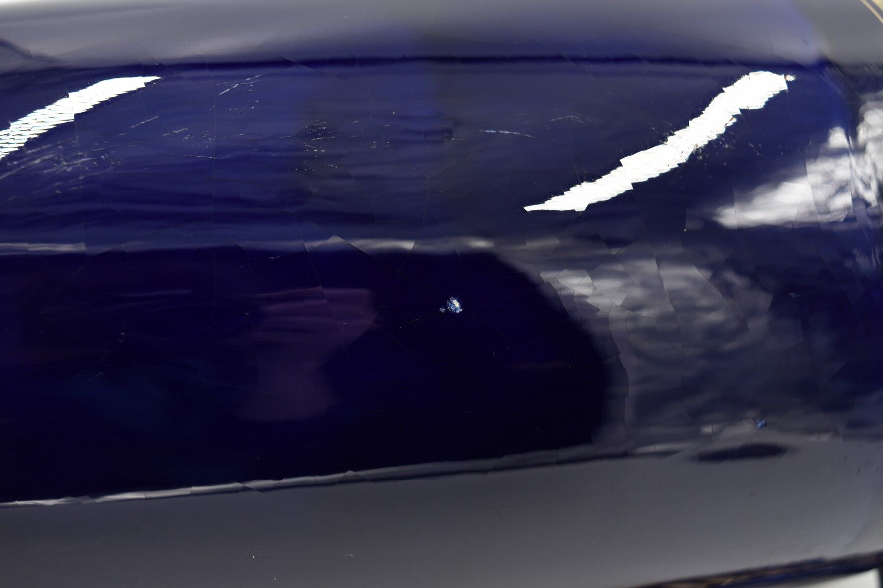 Large ceramic art deco vase by Odyv blue sèvres