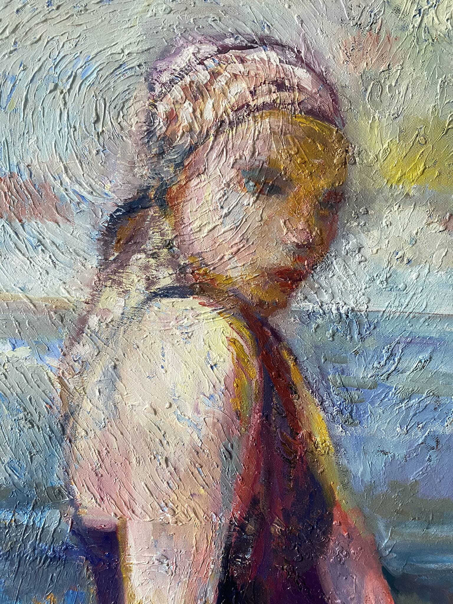 Portrait of a bather signed Patrice Landauer
