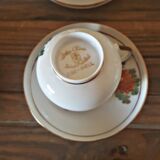 Fine porcelain from Soko Japan, floral tea set (cups, sugar bowl, pot)