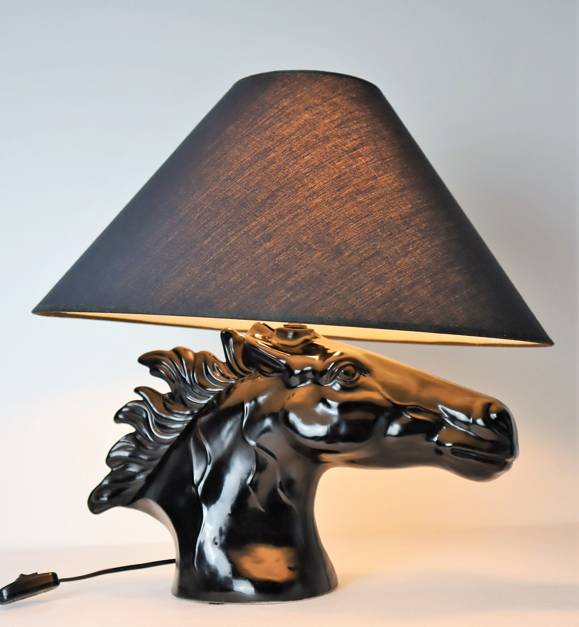 Ceramic horse lamp 1980