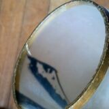 Painted frosted glass Art Deco vase