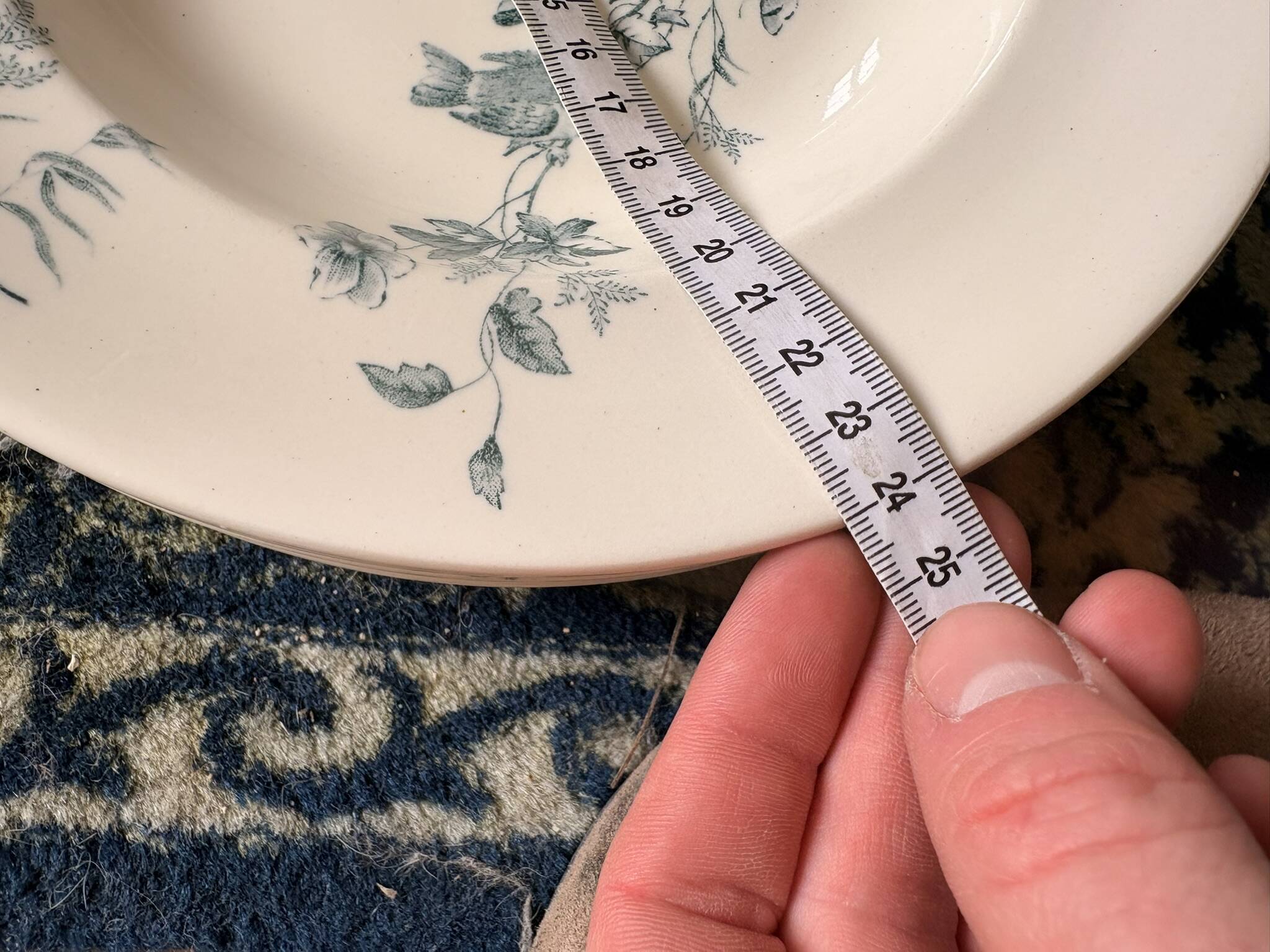 Lot 6 Deep Plates Faience Longwy Model Mignon