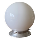 White opal glass globe ceiling light 15 cm wall lamp with aluminium base