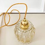 Baladeuse verre bulle ambré vintage