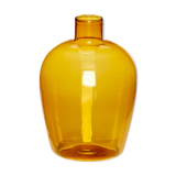 Yellow glass vase 11cm