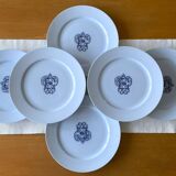 Large antique earthenware dinner plates by Brown-Westhead, Moore & Co.