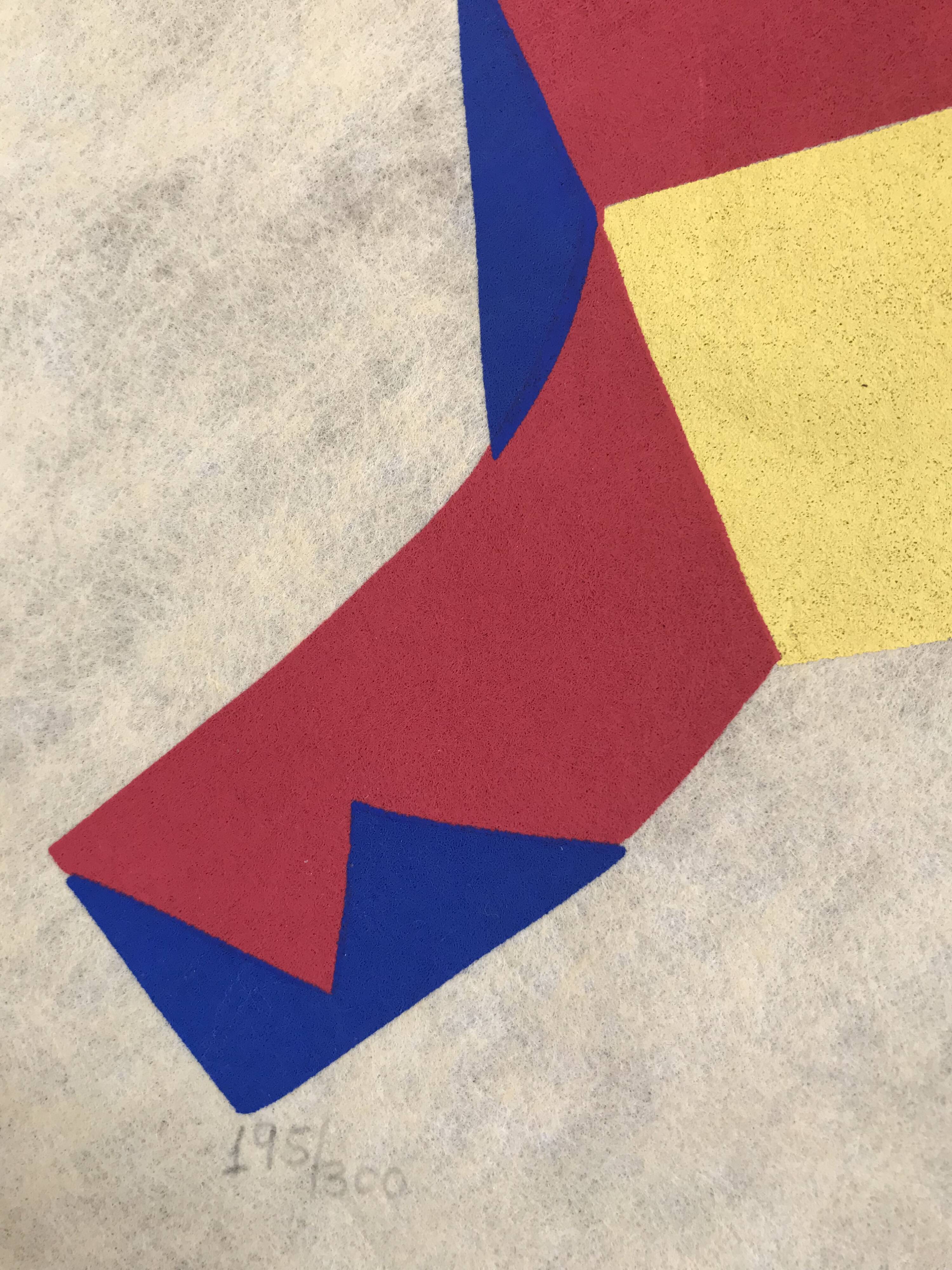 Vilma pasqualini. composition with a hat, 1973. print