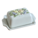Large vintage faience butter dish and barbotine with fruit motif - Gerber Prestige