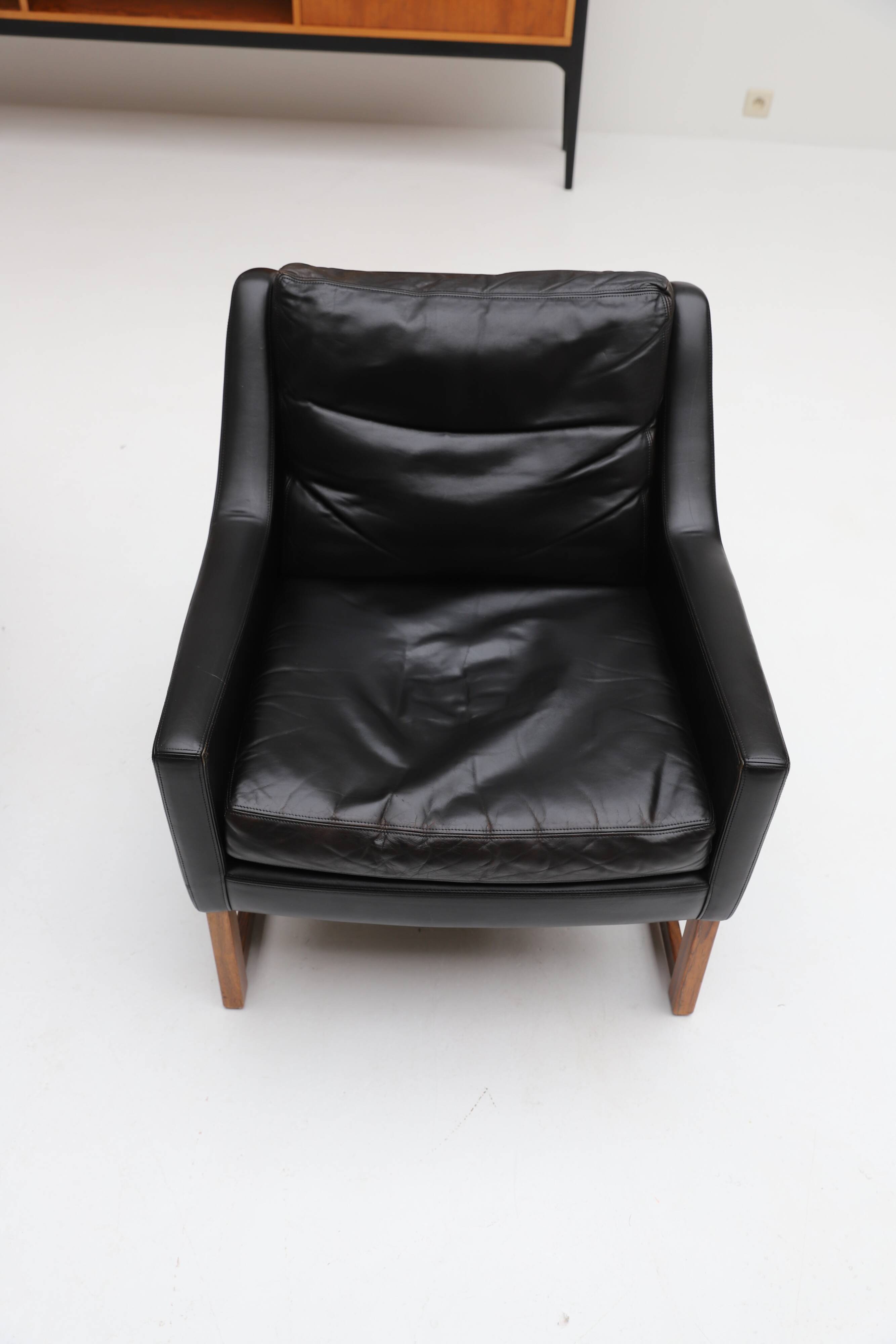Pair of leather armchairs by Rudolf Bernd Glatzel for Kill International 1960