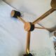 50s brass and glass chandelier