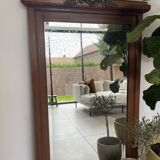 Old wood mirror and decor