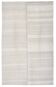 205x132 cm cream wool kilim, 4x7 white wool kilim rugs, solid kilim rug.