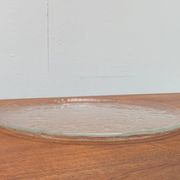 Large Finnish glass plate from the mid-century by Humppila.