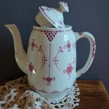White teapot with rose pattern, Erica model by Franciscan, England