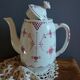 White teapot with rose pattern, Erica model by Franciscan, England