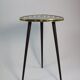 4 x side table retro, kidney shaped L, triangular high, black/white