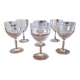 Guilloché crystal water (or wine) glasses, 19th-20th century (set of 6)