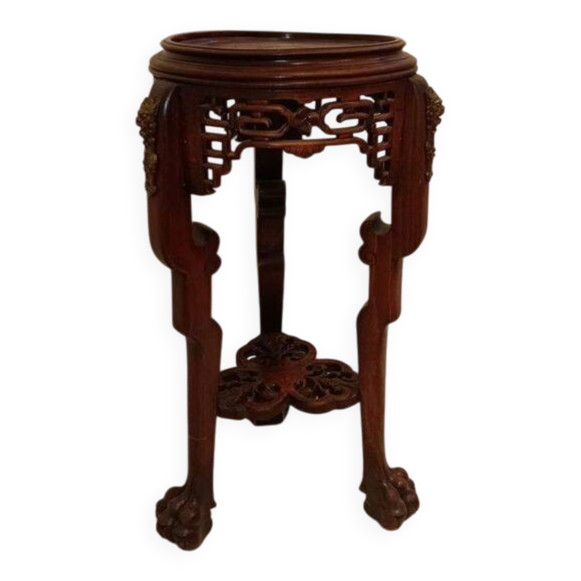 Guéridon chinois en bois massif