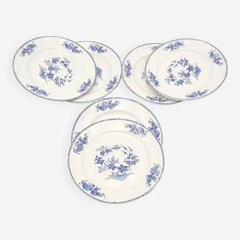 Kéramis Boch La Louvière Grand Bouquet 6 assiettes