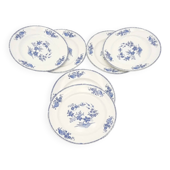 Kéramis Boch La Louvière Grand Bouquet 6 plates