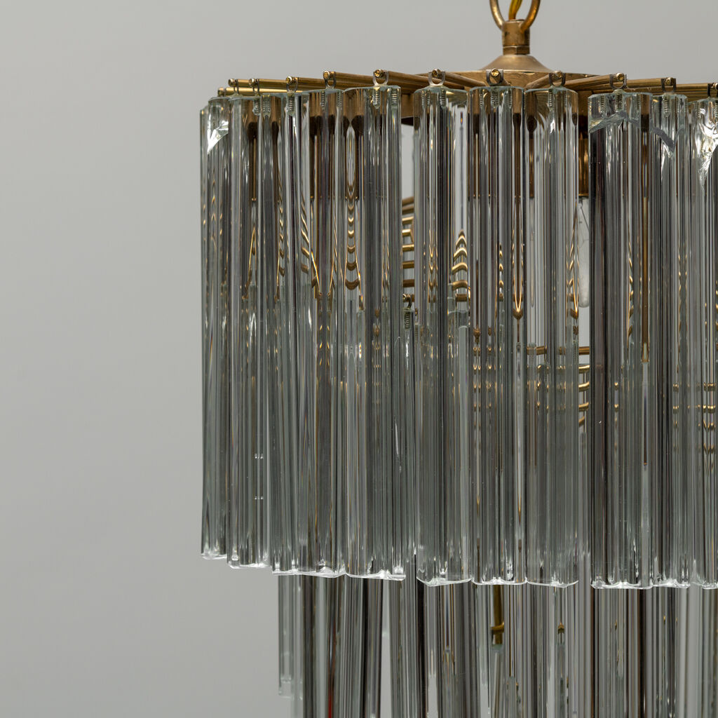 Cascade chandelier glass paolo venini 80s vintage modern