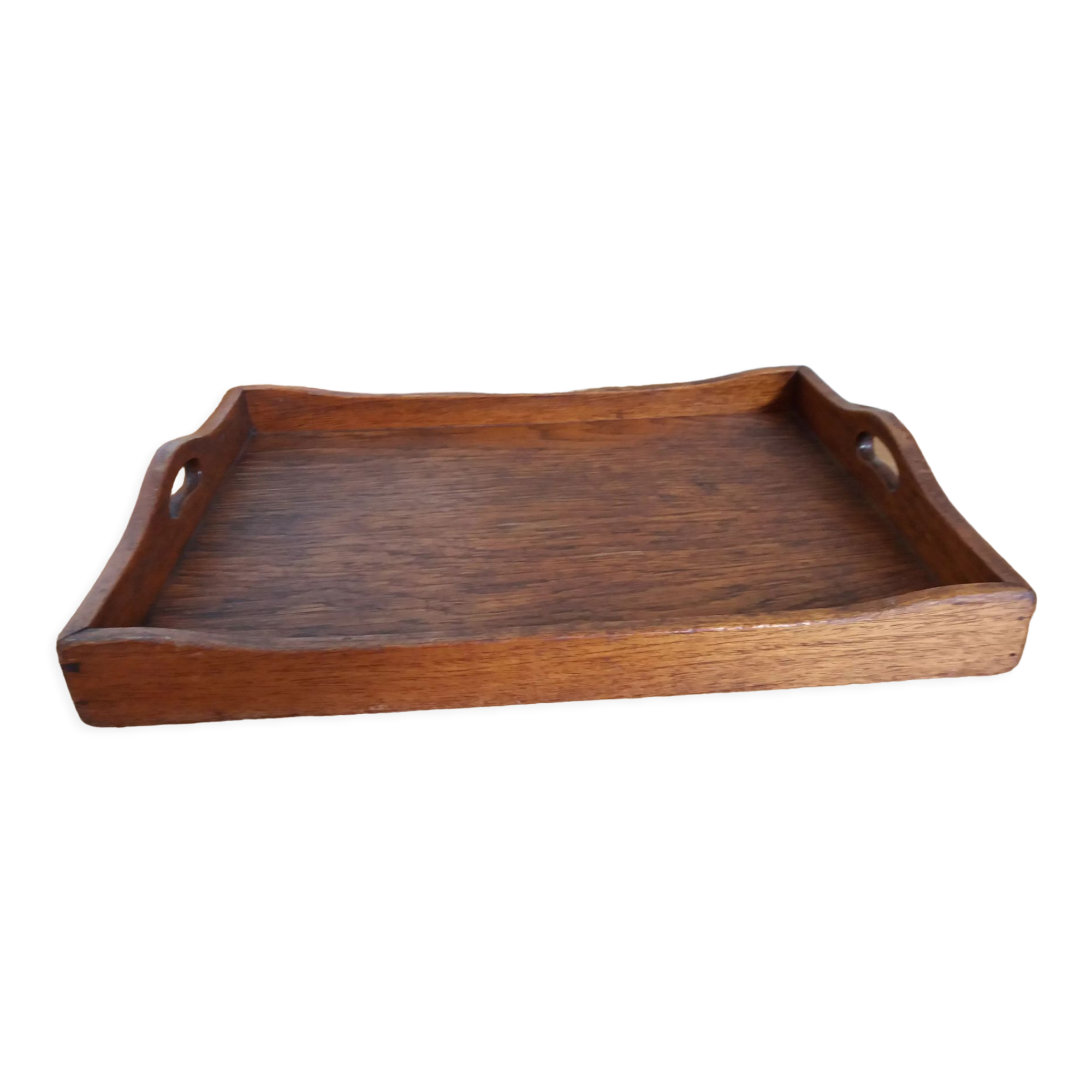 Rectangular wooden serving tray