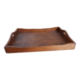 Rectangular wooden serving tray