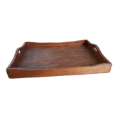 Rectangular wooden serving tray