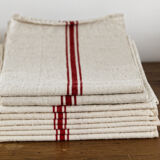 Set of 8 tea towels, linen beds