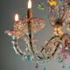 Venetian chandelier rezzonico in multicolored murano glass circa 1920