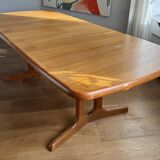Vintage teak rectangle extendable dining table by AM Mobler Denmark