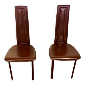 2 chaises total cuir