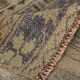 Faded Mustard Geometric Pattern Vintage Persian Runner Rug, 85x306 Cm