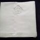 Antique sheet in mestizo with days and embroidery 1.85 x 3.10 m