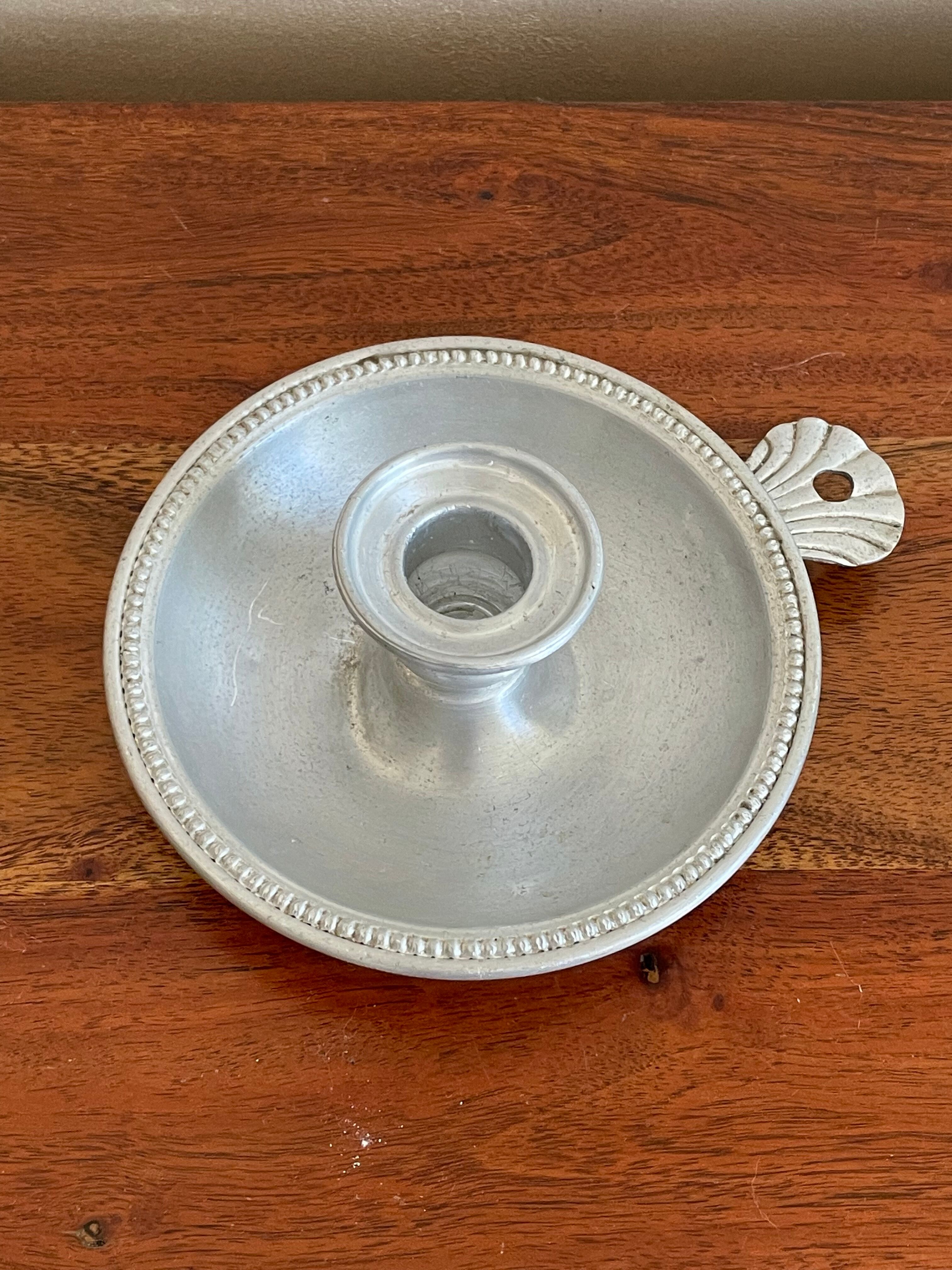 Aluminum candle holder