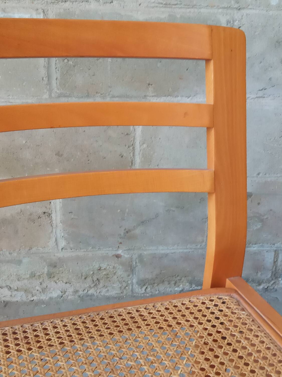 Pair of Baumann caned chairs, 70s/80s