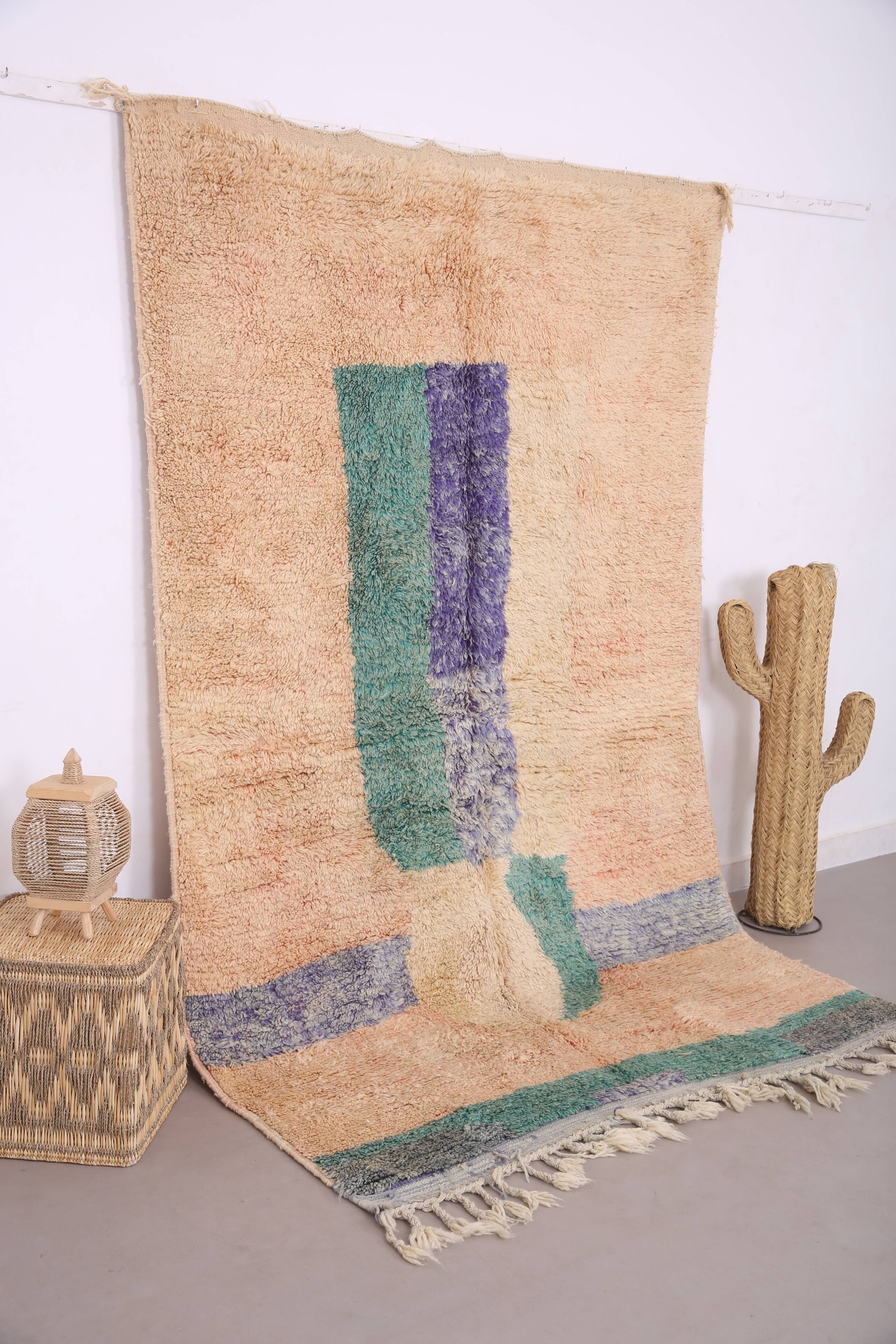 Peach Boujaad Rug 165 x 265 cm - Berber Wool Rug - Moroccan Rug Handmade