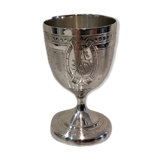 950 silver guilloche egg cup in the Louis XVI style, made by Paillard Freres silversmiths