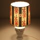 Small recycled vintage lamp — porcelain base, floral shade