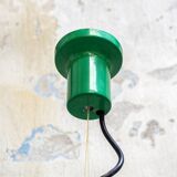 Lampadario industriale in metallo e plexiglass, anni '70