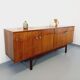 Enfilade vintage style scandinave en palissandre et laiton des années 60