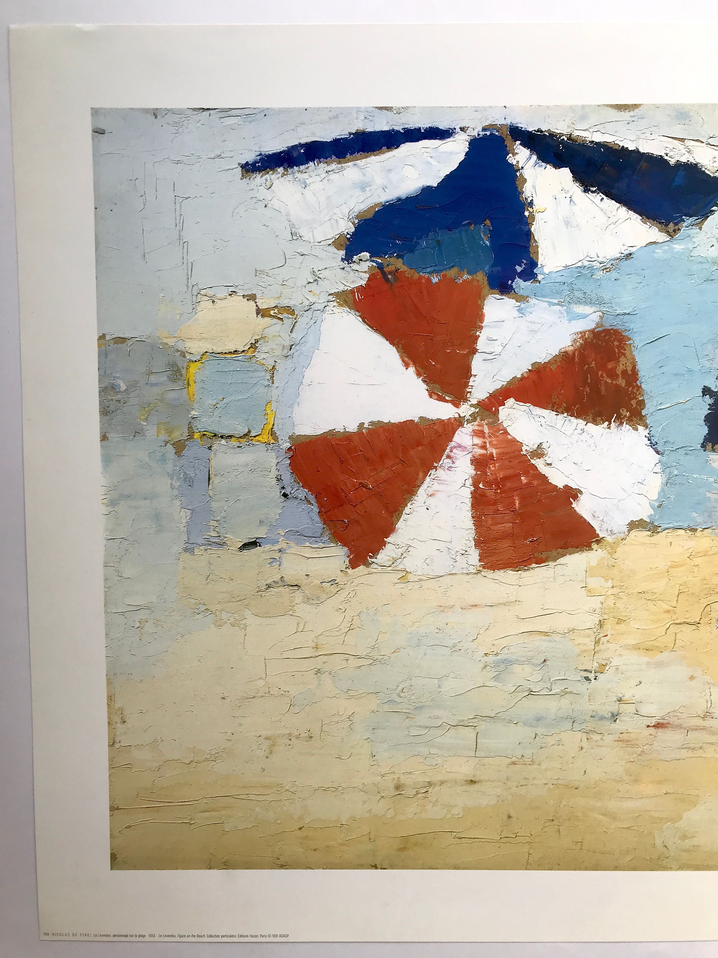 Poster Nicolas de Staël, Le Lavandou, character on the beach, 1991