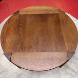 Primitive brutalist round coffee table