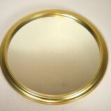 Round gold metal mirror 31 cm