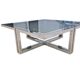 Vintage coffee table in brass and chrome, 1970