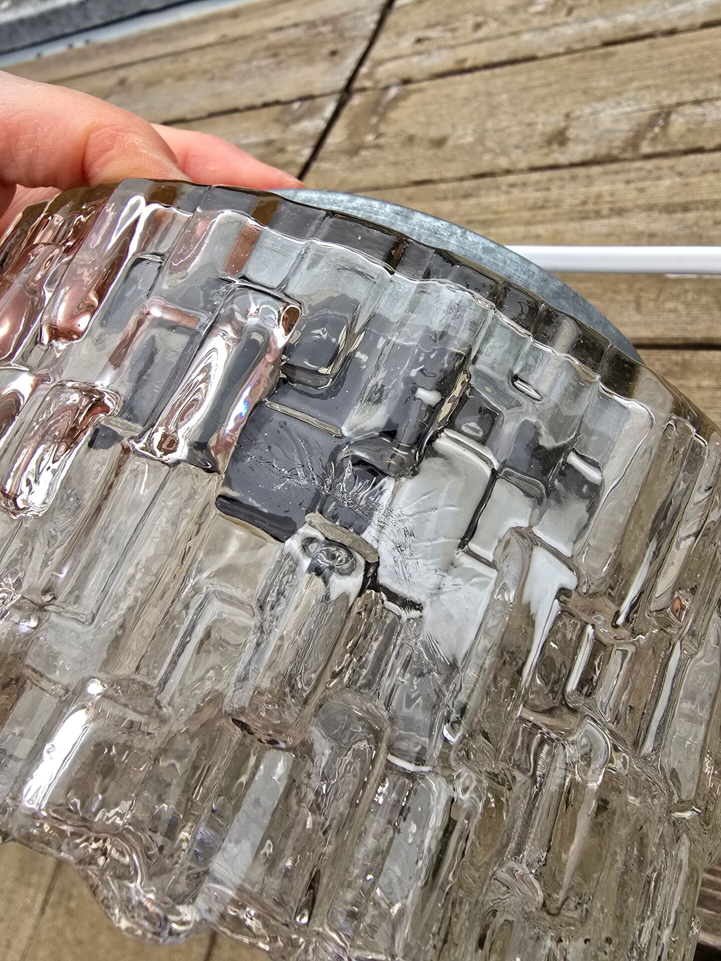 Pair of Vianne glass ceiling lights