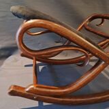 Repose-Pieds Art Nouveau en Bois Courbé