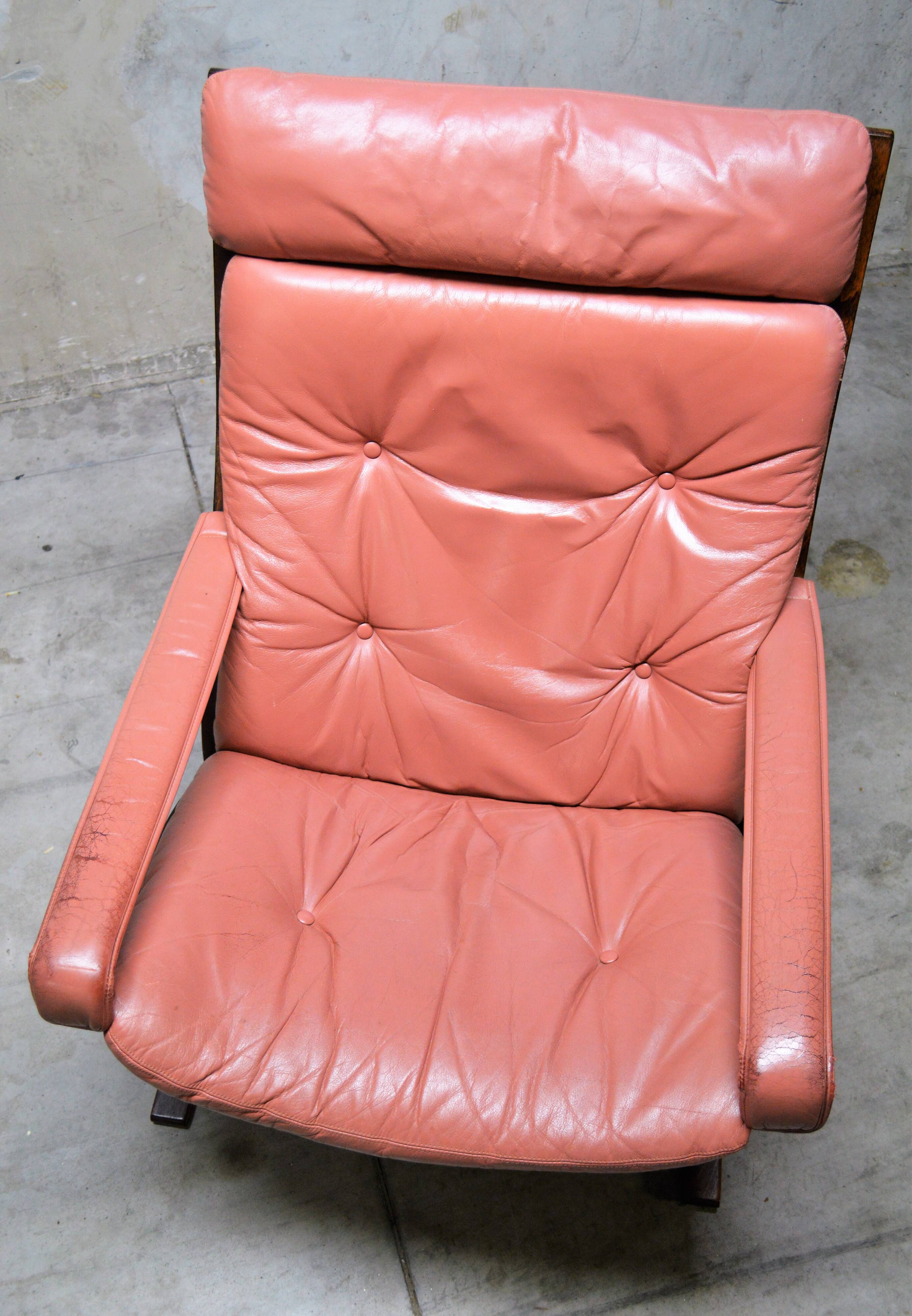Armchair siesta leather by Ingmar Relling for Westnofa
